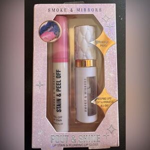 Smoke & Mirrors "Pout & Shine" lip stain and plumping lip gloss set
